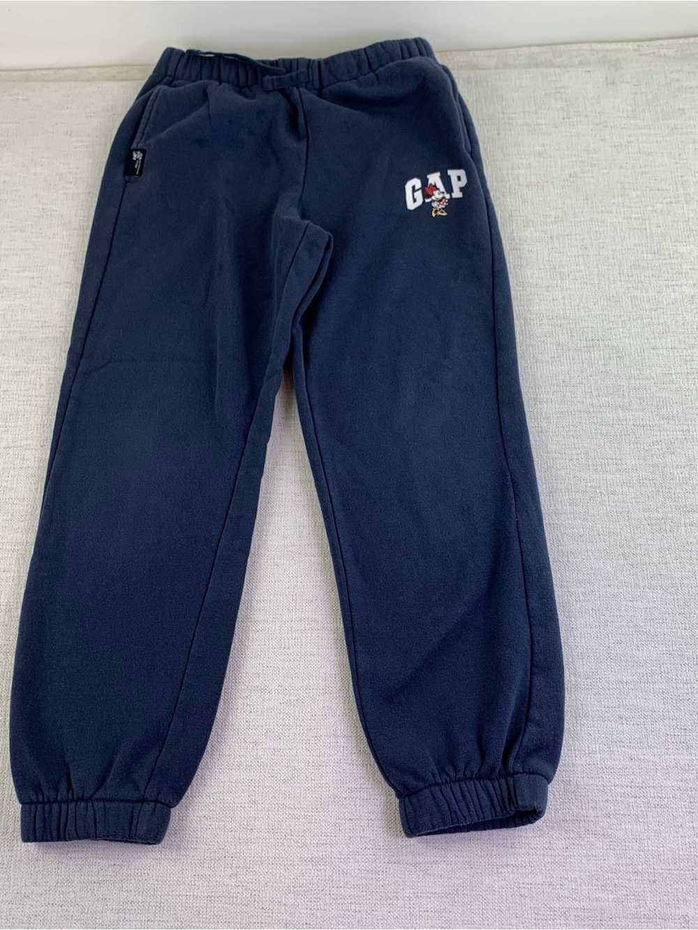 GAP x Disney girl's Dark Navy Minnie Mouse Fleece Joggers sweatpants